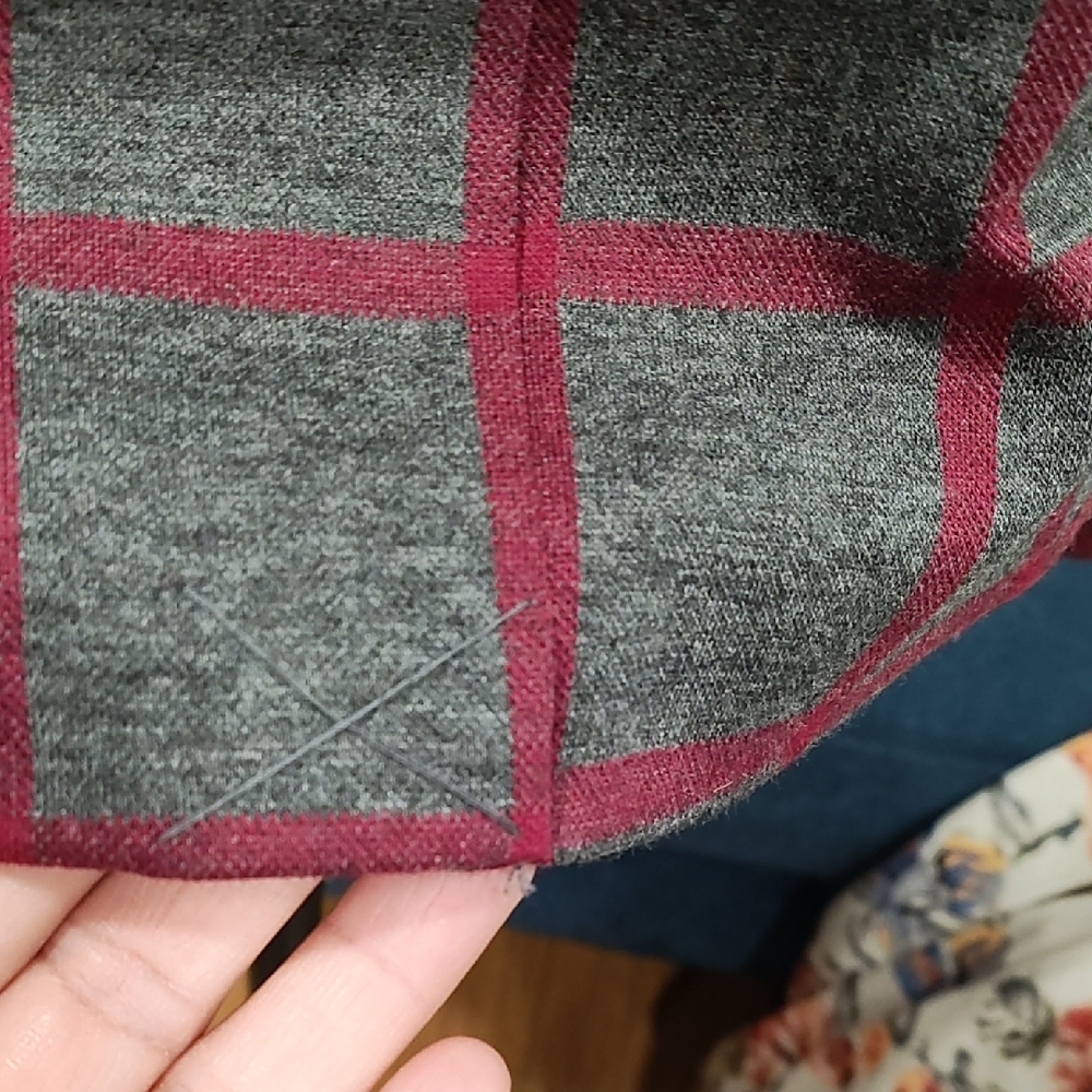 New York & Company Gray and Pink Checkered Blazer - Picture 3 of 8